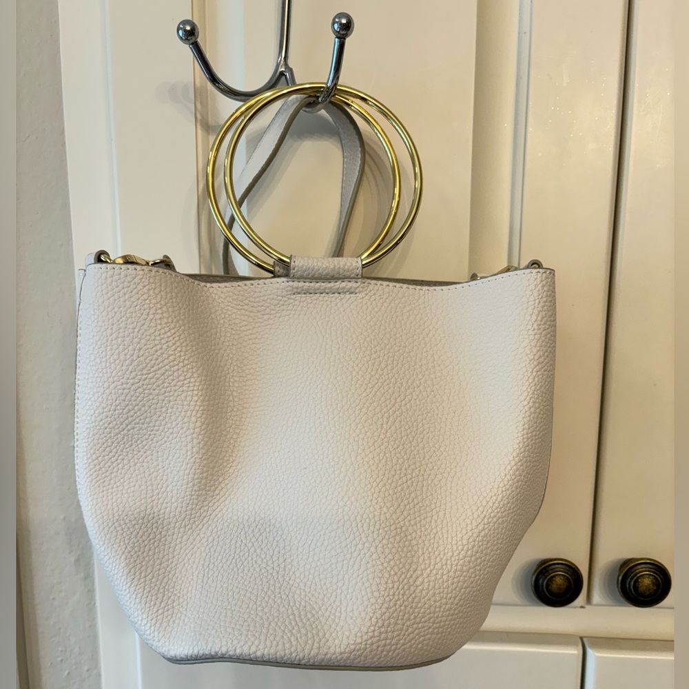 White and gold purse